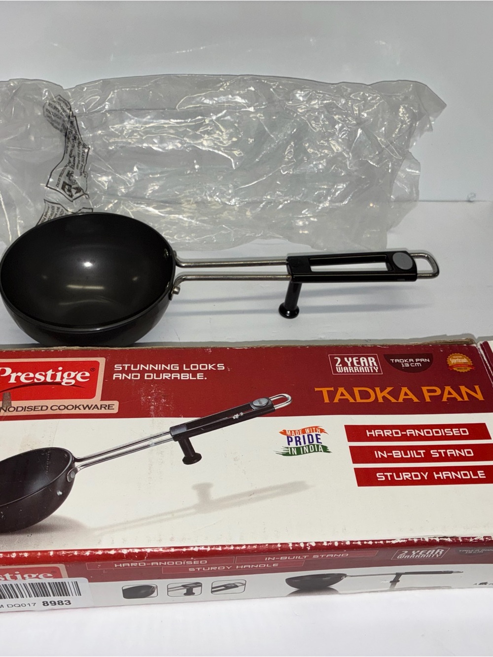 Prestige Tadka Pan - Black Nonstick Tawa with Stand